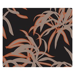 Leaf Leaves Pattern Print Flano Blanket (small) by Ravend