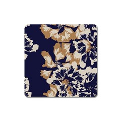 Abstract Flowers Background Pattern Square Magnet by Ravend