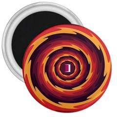 Illustration Door Abstract Concentric Pattern 3  Magnets by Ravend