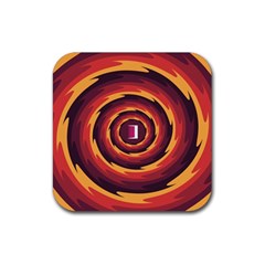 Illustration Door Abstract Concentric Pattern Rubber Coaster (square) by Ravend