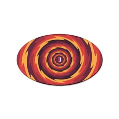 Illustration Door Abstract Concentric Pattern Sticker Oval (10 Pack)