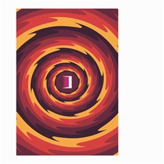 Illustration Door Abstract Concentric Pattern Small Garden Flag (two Sides)