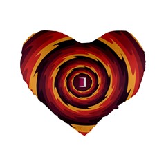 Illustration Door Abstract Concentric Pattern Standard 16  Premium Heart Shape Cushions by Ravend