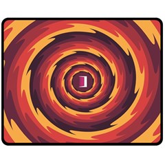 Illustration Door Abstract Concentric Pattern Double Sided Fleece Blanket (medium) by Ravend