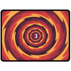 Illustration Door Abstract Concentric Pattern Double Sided Fleece Blanket (large) by Ravend