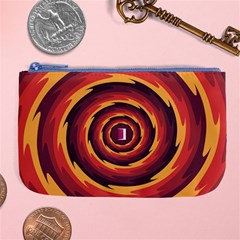 Illustration Door Abstract Concentric Pattern Large Coin Purse by Ravend