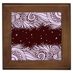 Ornamental Leaves Wallpaper Plants Framed Tile Front