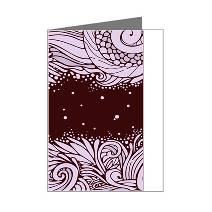 Ornamental Leaves Wallpaper Plants Mini Greeting Card