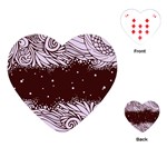 Ornamental Leaves Wallpaper Plants Playing Cards Single Design (Heart) Front