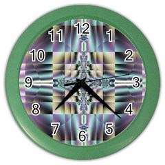 Modern Art Abstract Pattern Color Wall Clock by Ravend