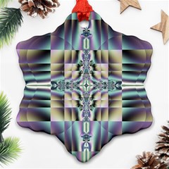 Modern Art Abstract Pattern Snowflake Ornament (two Sides) by Ravend