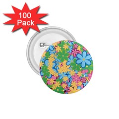 Flower Spring Background Blossom 1 75  Buttons (100 Pack)  by Ravend