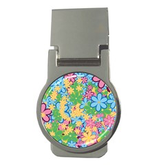 Flower Spring Background Blossom Money Clips (round)  by Ravend