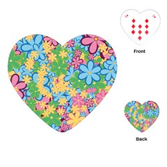 Flower Spring Background Blossom Playing Cards Single Design (heart)