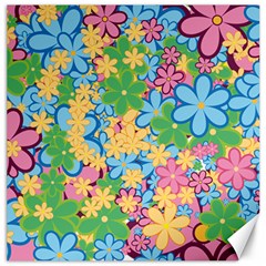 Flower Spring Background Blossom Canvas 16  X 16  by Ravend