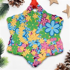 Flower Spring Background Blossom Ornament (snowflake)