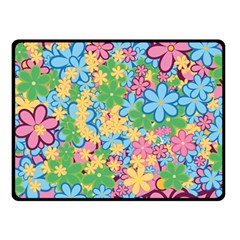 Flower Spring Background Blossom Double Sided Fleece Blanket (small) by Ravend