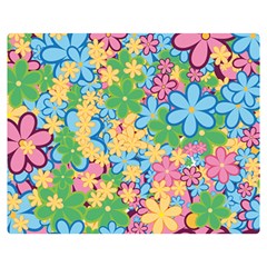 Flower Spring Background Blossom Double Sided Flano Blanket (medium) by Ravend