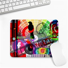 Social Media Interaction Woman Small Mousepad by Ravend