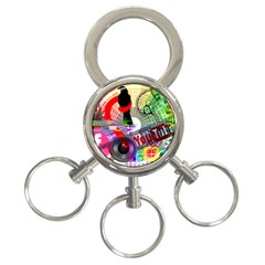 Social Media Interaction Woman 3-ring Key Chain by Ravend