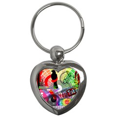 Social Media Interaction Woman Key Chain (heart) by Ravend