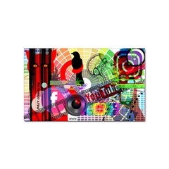 Social Media Interaction Woman Sticker Rectangular (100 Pack)