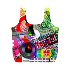 Social Media Interaction Woman Full Print Recycle Bag (m) by Ravend