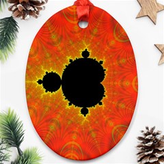 Fractal Mandelbrot Set Pattern Art Ornament (oval) by Ravend