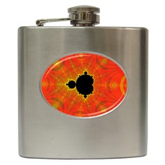 Fractal Mandelbrot Set Pattern Art Hip Flask (6 Oz) by Ravend