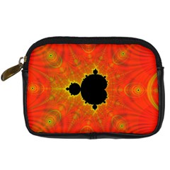 Fractal Mandelbrot Set Pattern Art Digital Camera Leather Case by Ravend