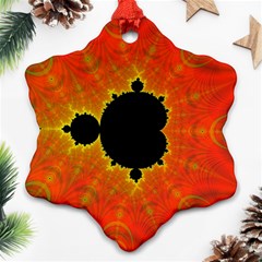 Fractal Mandelbrot Set Pattern Art Snowflake Ornament (two Sides)