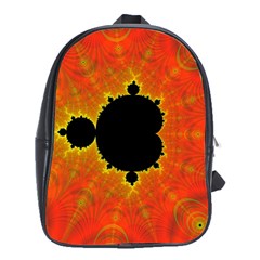 Fractal Mandelbrot Set Pattern Art School Bag (xl) by Ravend