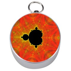 Fractal Mandelbrot Set Pattern Art Silver Compasses by Ravend