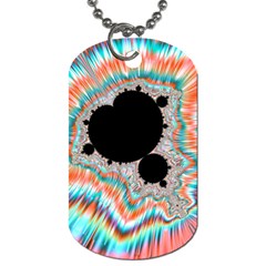 Fractal Abstract Background Dog Tag (two Sides) by Ravend