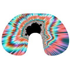 Fractal Abstract Background Travel Neck Pillow by Ravend