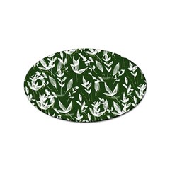 Leaves Pattern Wallpaper Watercolor Sticker (oval)