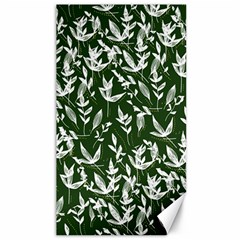 Leaves Pattern Wallpaper Watercolor Canvas 40  X 72  by Ravend