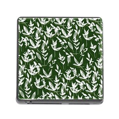 Leaves Pattern Wallpaper Watercolor Memory Card Reader (square 5 Slot) by Ravend