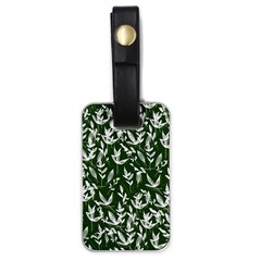 Leaves Pattern Wallpaper Watercolor Luggage Tag (one Side) by Ravend