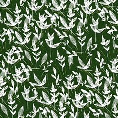 Leaves Pattern Wallpaper Watercolor Play Mat (rectangle) by Ravend