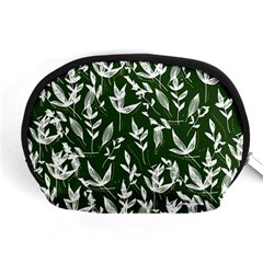 Leaves Pattern Wallpaper Watercolor Accessory Pouch (medium) by Ravend