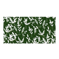 Leaves Pattern Wallpaper Watercolor Satin Wrap 35  X 70  by Ravend