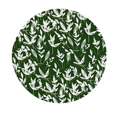 Leaves Pattern Wallpaper Watercolor Mini Round Pill Box (pack Of 3) by Ravend