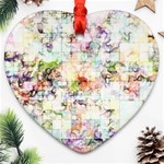 Dirt Puzzle Scrap Book Background Ornament (Heart) Front