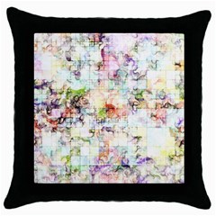 Dirt Puzzle Scrap Book Background Throw Pillow Case (black) by Ravend