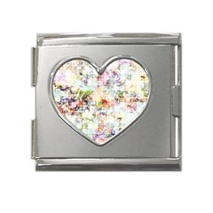 Dirt Puzzle Scrap Book Background Mega Link Heart Italian Charm (18mm) by Ravend