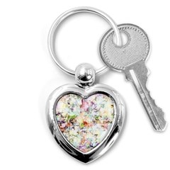 Dirt Puzzle Scrap Book Background Key Chain (heart) by Ravend