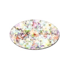 Dirt Puzzle Scrap Book Background Sticker (oval)