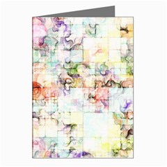 Dirt Puzzle Scrap Book Background Greeting Cards (pkg Of 8) by Ravend