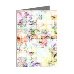 Dirt Puzzle Scrap Book Background Mini Greeting Card by Ravend